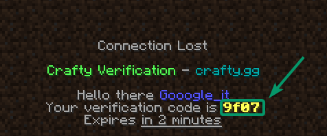 Unique verification code