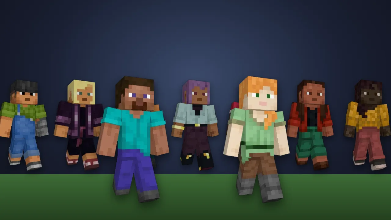 All 9 Minecraft Default Skins, and How Many Players Actually Wear Them