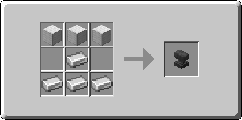 Anvil crafting recipe — the exact Crafting Table grid layout in Minecraft 26.3