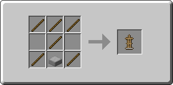 Armor Stand crafting recipe — the exact Crafting Table grid layout in Minecraft 26.3