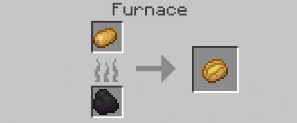 Baked Potato crafting recipe — the exact Furnace grid layout in Minecraft 26.3