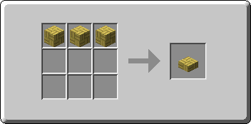 Bamboo Mosaic Slab crafting recipe — the exact Crafting Table grid layout in Minecraft 26.3