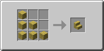 Bamboo Mosaic Stairs crafting recipe — the exact Crafting Table grid layout in Minecraft 26.3
