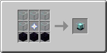 Beacon crafting recipe — the exact Crafting Table grid layout in Minecraft 26.3