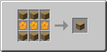 Beehive crafting recipe — the exact Crafting Table grid layout in Minecraft 26.3