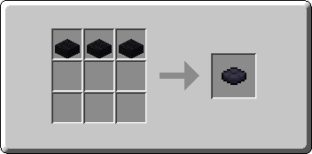 Black Cushion crafting recipe — the exact Crafting Table grid layout in Minecraft 26.3