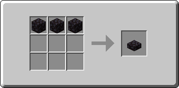 Blackstone Slab crafting recipe — the exact Crafting Table grid layout in Minecraft 26.3
