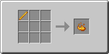 Blaze Powder crafting recipe — the exact Crafting Table grid layout in Minecraft 26.3