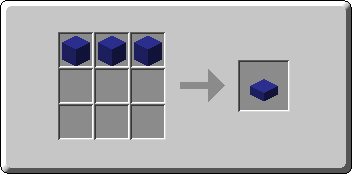 Blue Concrete Slab crafting recipe — the exact Crafting Table grid layout in Minecraft 26.3