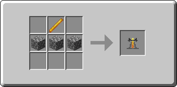 Brewing Stand crafting recipe — the exact Crafting Table grid layout in Minecraft 26.3