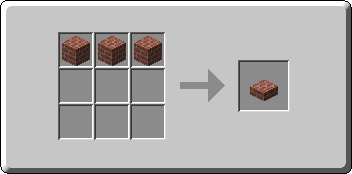 Brick Slab crafting recipe — the exact Crafting Table grid layout in Minecraft 26.3