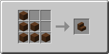 Brown Concrete Stairs crafting recipe — the exact Crafting Table grid layout in Minecraft 26.3