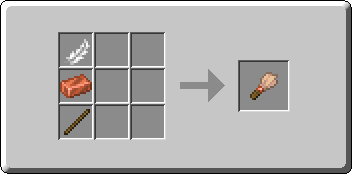 Brush crafting recipe — the exact Crafting Table grid layout in Minecraft 26.3