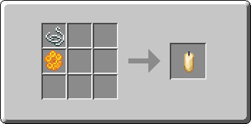 Candle crafting recipe — the exact Crafting Table grid layout in Minecraft 26.3