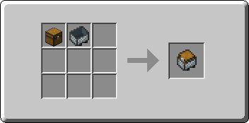Minecart with Chest crafting recipe — the exact Crafting Table grid layout in Minecraft 26.3
