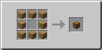 Chest crafting recipe — the exact Crafting Table grid layout in Minecraft 26.3