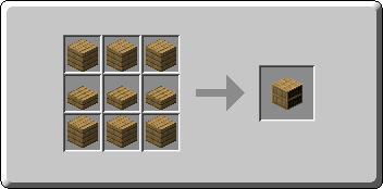 Chiseled Bookshelf crafting recipe — the exact Crafting Table grid layout in Minecraft 26.3