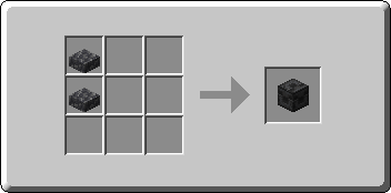Chiseled Deepslate crafting recipe — the exact Crafting Table grid layout in Minecraft 26.3
