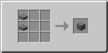 Chiseled Stone Bricks crafting recipe — the exact Crafting Table grid layout in Minecraft 26.3