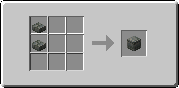 Chiseled Tuff Bricks crafting recipe — the exact Crafting Table grid layout in Minecraft 26.3