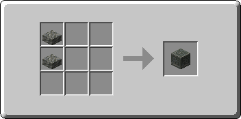 Chiseled Tuff crafting recipe — the exact Crafting Table grid layout in Minecraft 26.3