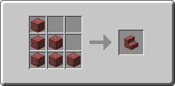 Cinnabar Stairs crafting recipe — the exact Crafting Table grid layout in Minecraft 26.3