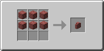 Cinnabar Wall crafting recipe — the exact Crafting Table grid layout in Minecraft 26.3