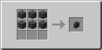 Cobbled Deepslate Wall crafting recipe — the exact Crafting Table grid layout in Minecraft 26.3