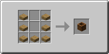 Composter crafting recipe — the exact Crafting Table grid layout in Minecraft 26.3