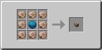 Conduit crafting recipe — the exact Crafting Table grid layout in Minecraft 26.3