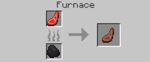Cooked Mutton crafting recipe — the exact Furnace grid layout in Minecraft 26.3