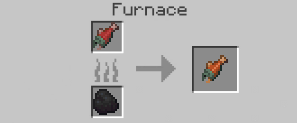 Cooked Salmon crafting recipe — the exact Furnace grid layout in Minecraft 26.3