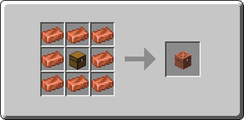 Copper Chest crafting recipe — the exact Crafting Table grid layout in Minecraft 26.3