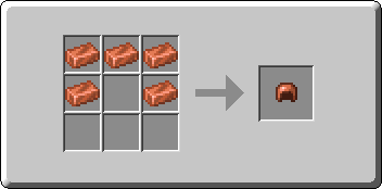 Copper Helmet crafting recipe — the exact Crafting Table grid layout in Minecraft 26.3