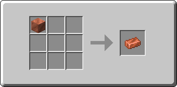 Copper Ingot crafting recipe — the exact Crafting Table grid layout in Minecraft 26.3