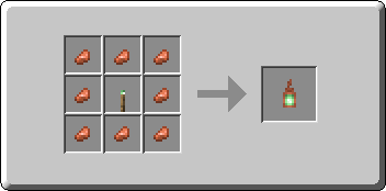 Copper Lantern crafting recipe — the exact Crafting Table grid layout in Minecraft 26.3