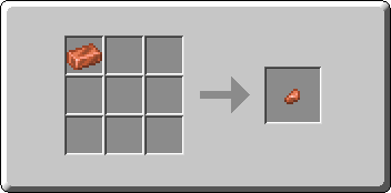 Copper Nugget crafting recipe — the exact Crafting Table grid layout in Minecraft 26.3
