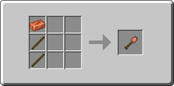 Copper Shovel crafting recipe — the exact Crafting Table grid layout in Minecraft 26.3