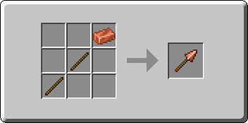 Copper Spear crafting recipe — the exact Crafting Table grid layout in Minecraft 26.3