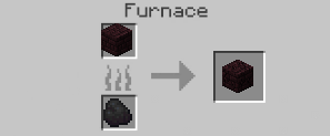 Cracked Nether Bricks crafting recipe — the exact Furnace grid layout in Minecraft 26.3