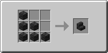Deepslate Tile Stairs crafting recipe — the exact Crafting Table grid layout in Minecraft 26.3