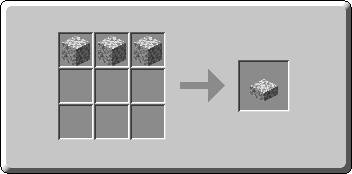 Diorite Slab crafting recipe — the exact Crafting Table grid layout in Minecraft 26.3
