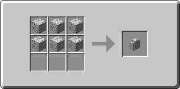 Diorite Wall crafting recipe — the exact Crafting Table grid layout in Minecraft 26.3