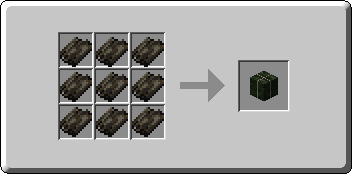 Dried Kelp Block crafting recipe — the exact Crafting Table grid layout in Minecraft 26.3