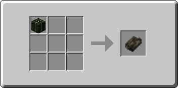 Dried Kelp crafting recipe — the exact Crafting Table grid layout in Minecraft 26.3