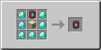 Smithing Template crafting recipe — the exact Crafting Table grid layout in Minecraft 26.3