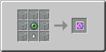End Crystal crafting recipe — the exact Crafting Table grid layout in Minecraft 26.3