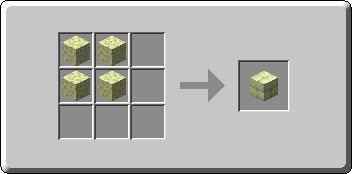 End Stone Bricks crafting recipe — the exact Crafting Table grid layout in Minecraft 26.3