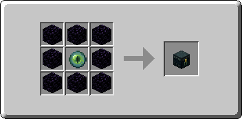 Ender Chest crafting recipe — the exact Crafting Table grid layout in Minecraft 26.3