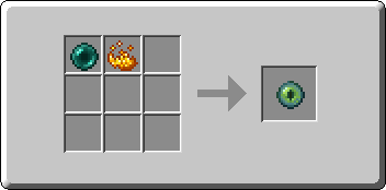 Eye of Ender crafting recipe — the exact Crafting Table grid layout in Minecraft 26.3